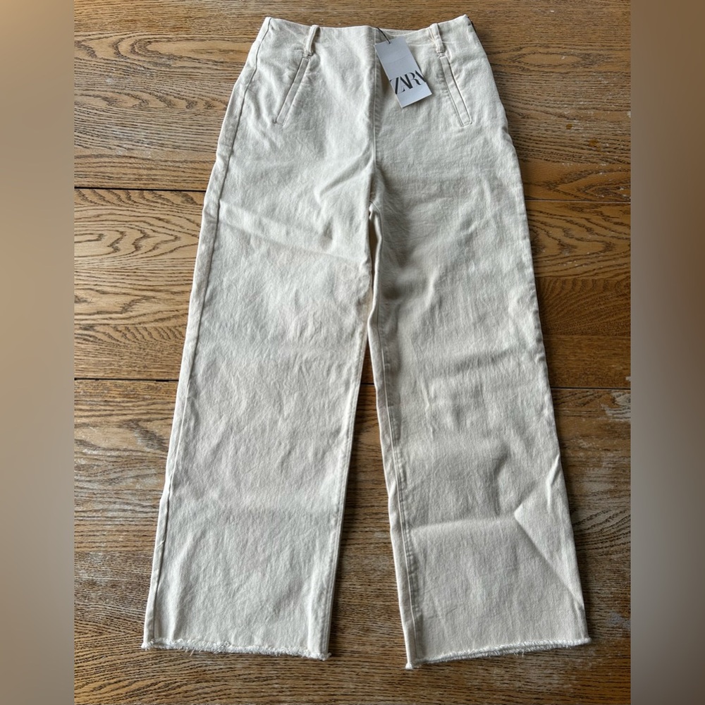 Zara | Cream Wide Leg Pants
